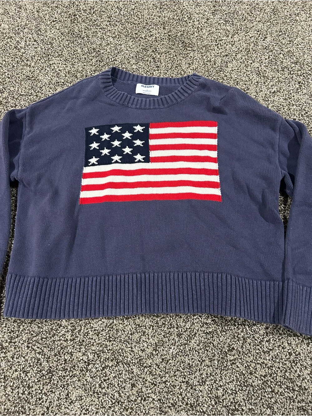 Old Navy American Flag Crewneck Sweater